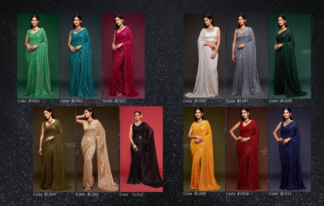 Zeel The Starlit Sarees Georgette Party Wear Saree Wholesale Online